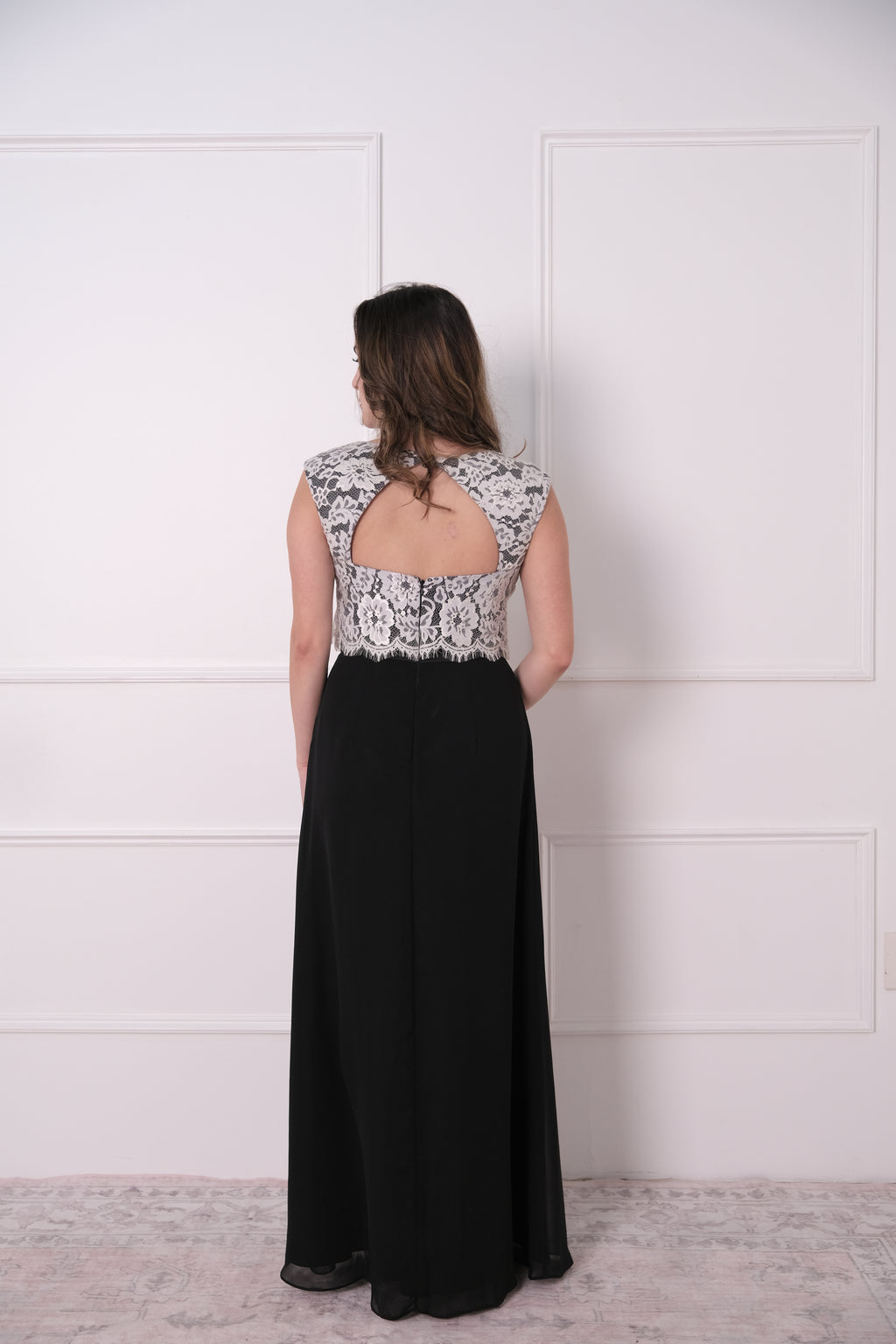 The Lace & Noir Column Gown