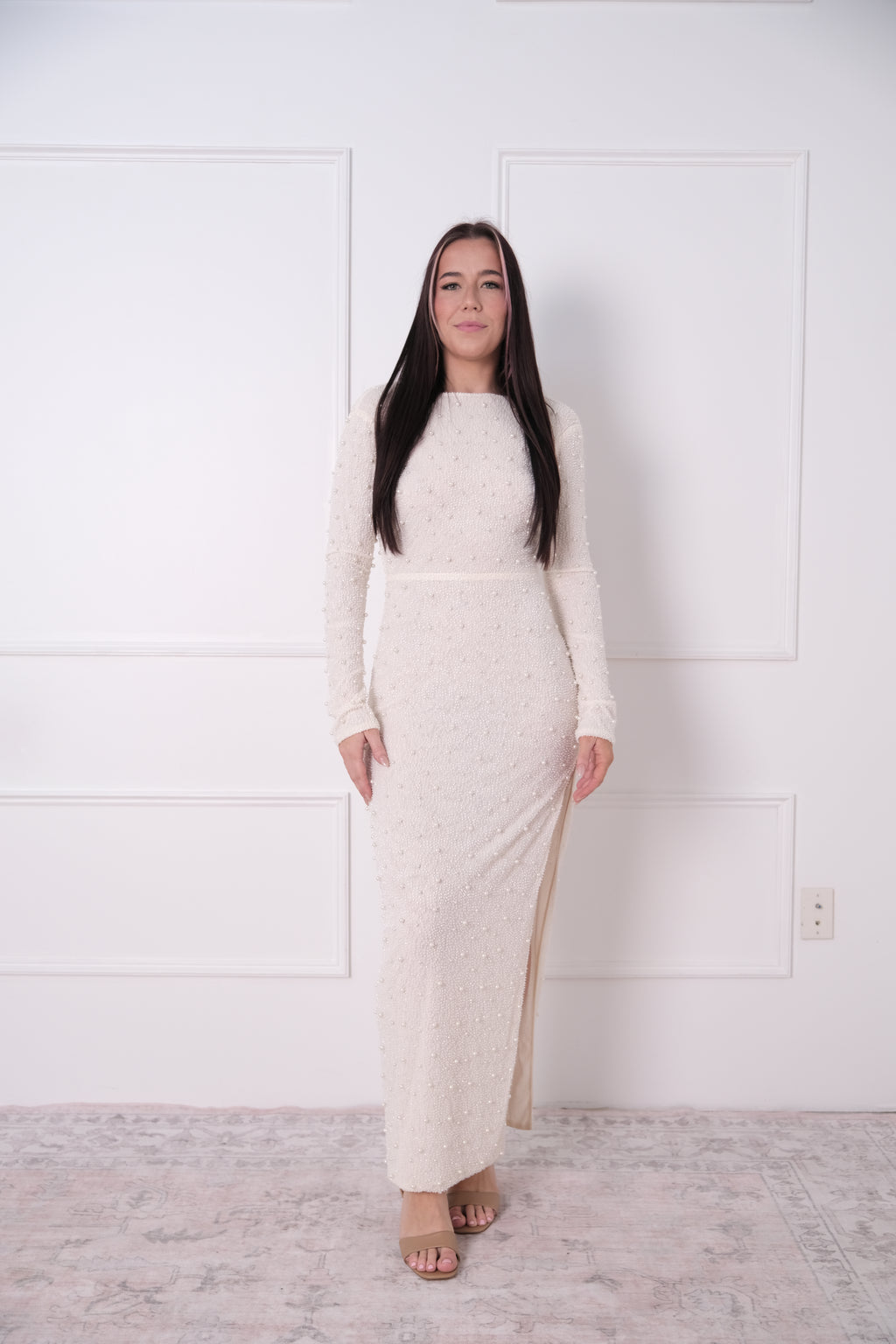 The Lace & Noir Column Gown (Copy)