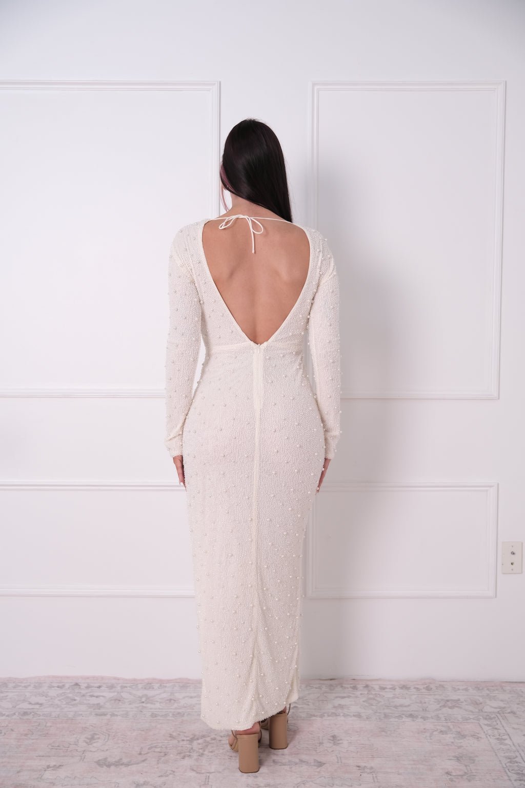 The Lace & Noir Column Gown (Copy)