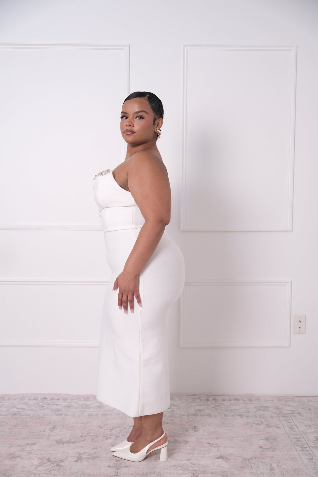 Rhinestone Bandage Midi