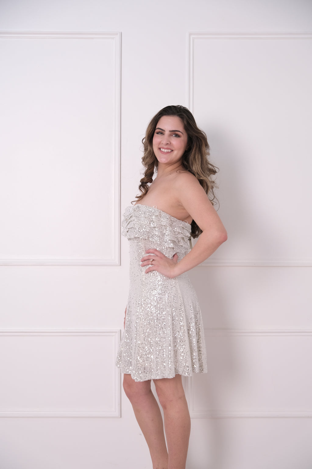 The Ruffle Sequin Mini