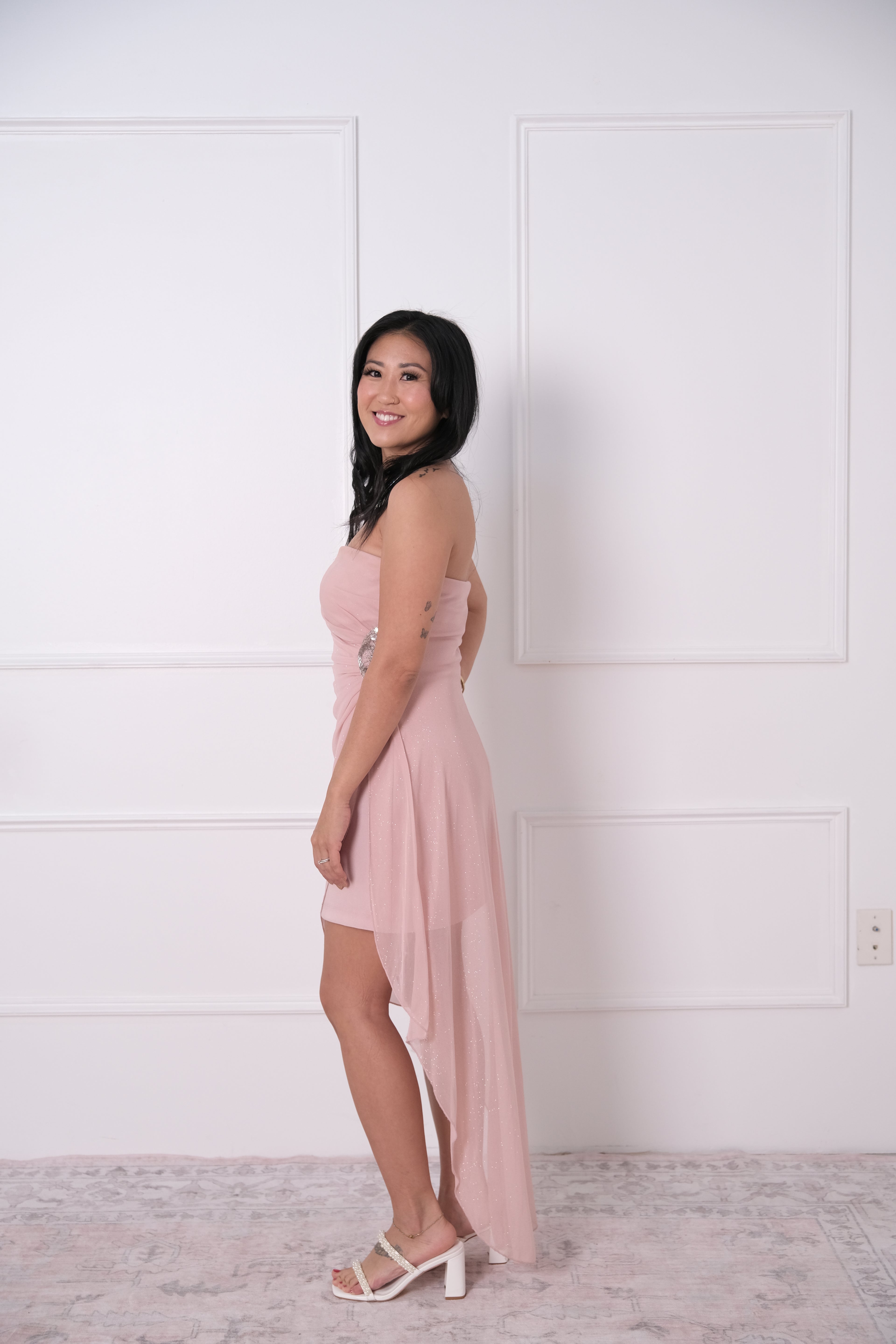 The Blush Y2K Draped Mini