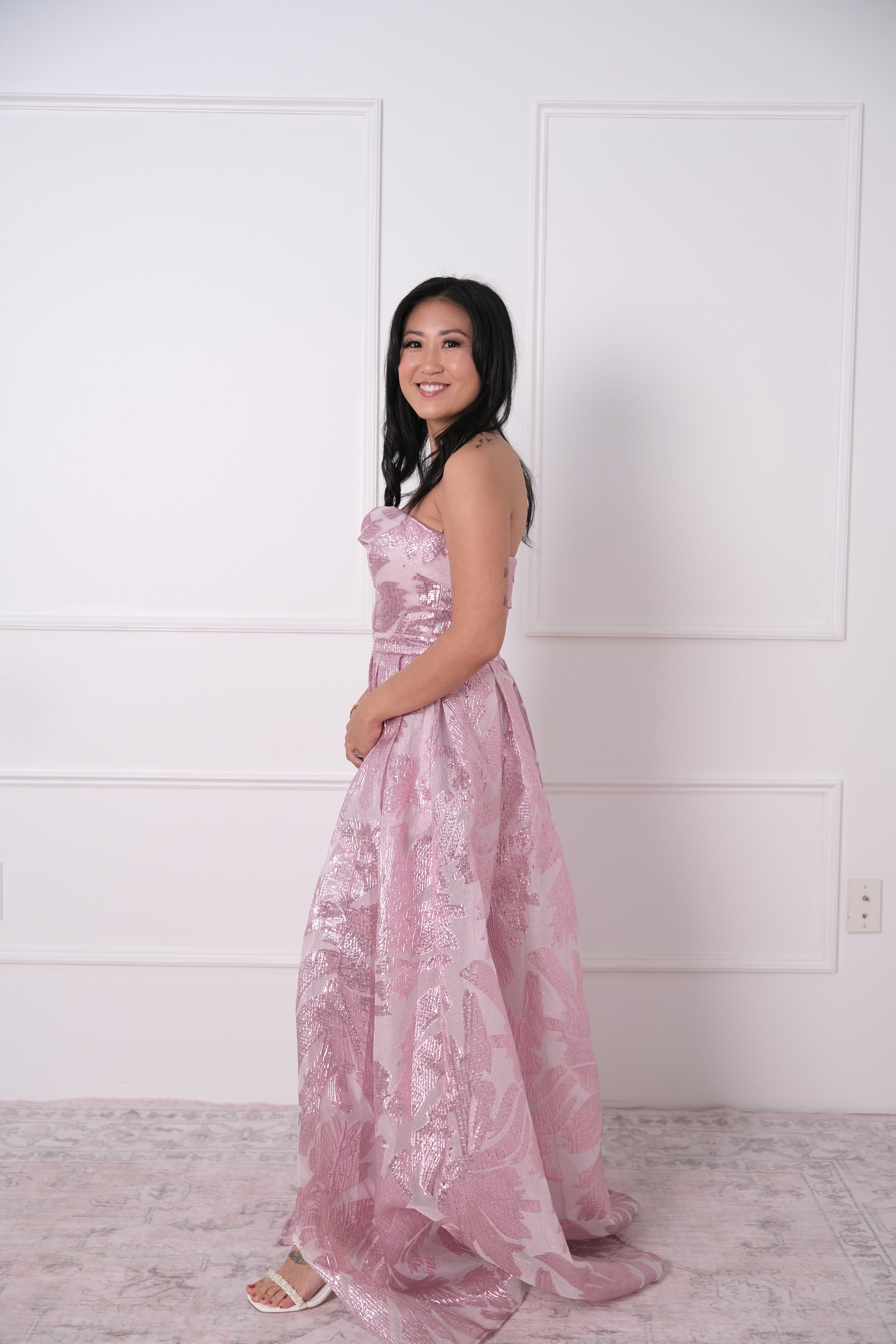The Perfect Pink Strapless Gown