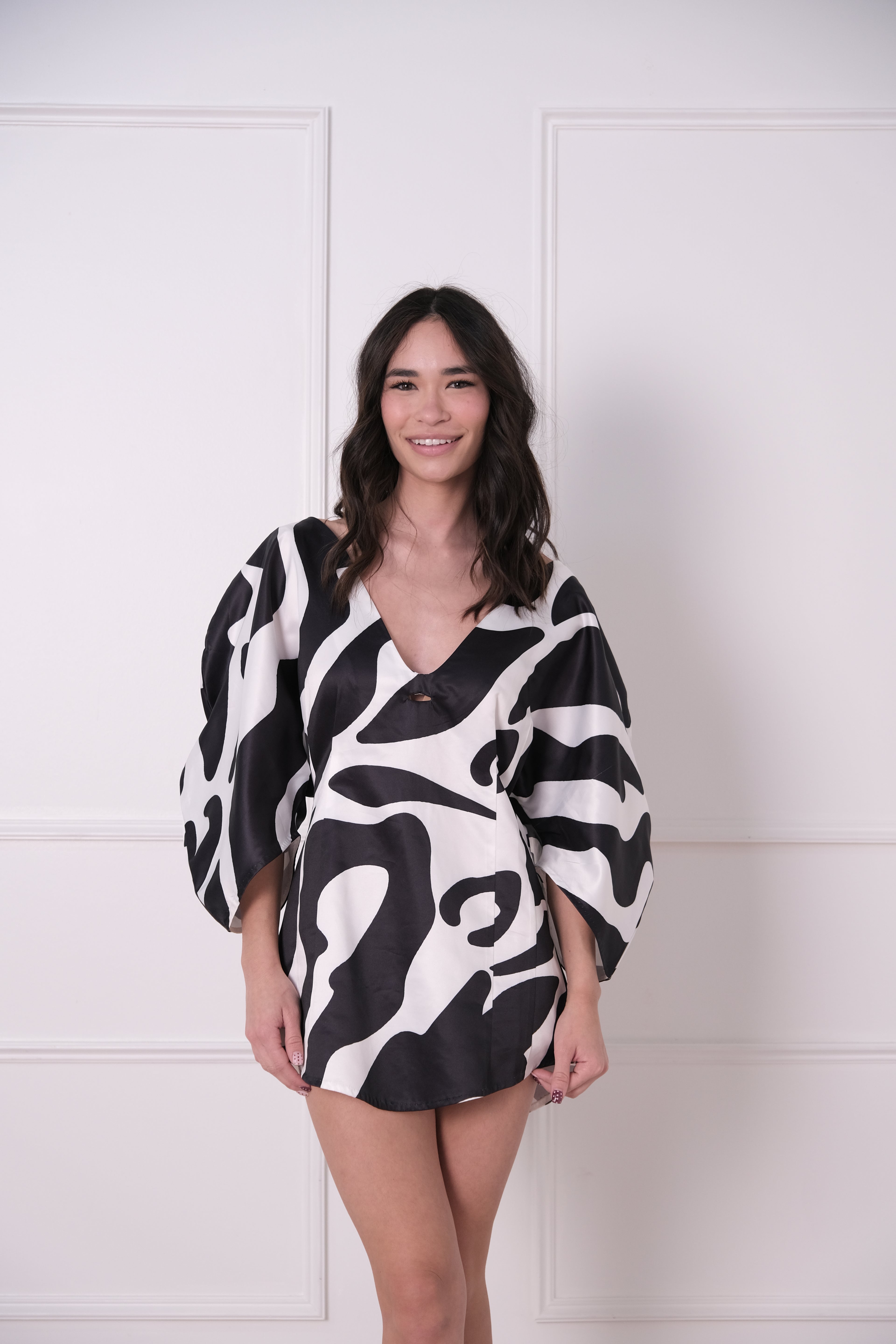 Mother Of All Jessica Zebra Print Puff Sleeve