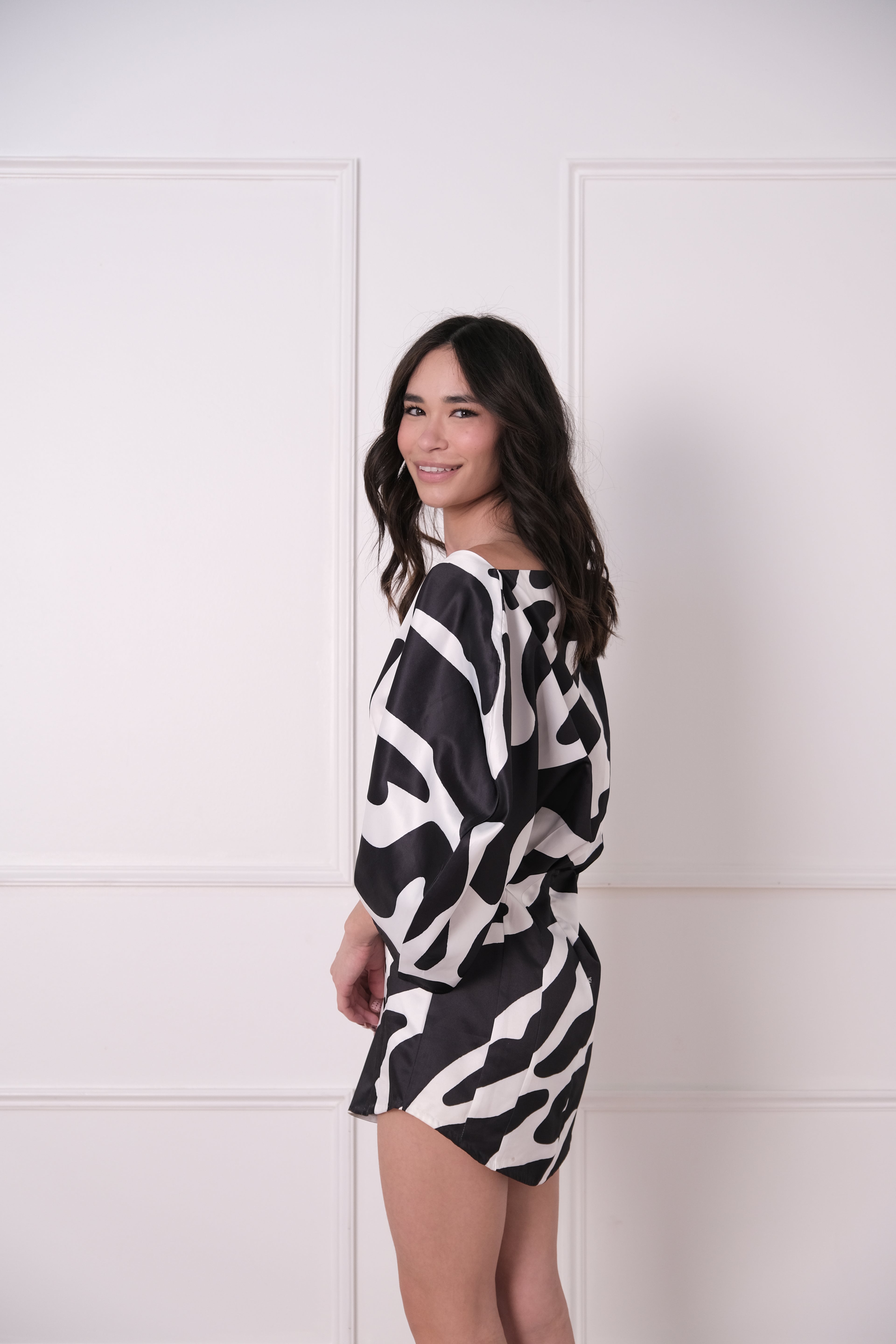Mother Of All Jessica Zebra Print Puff Sleeve