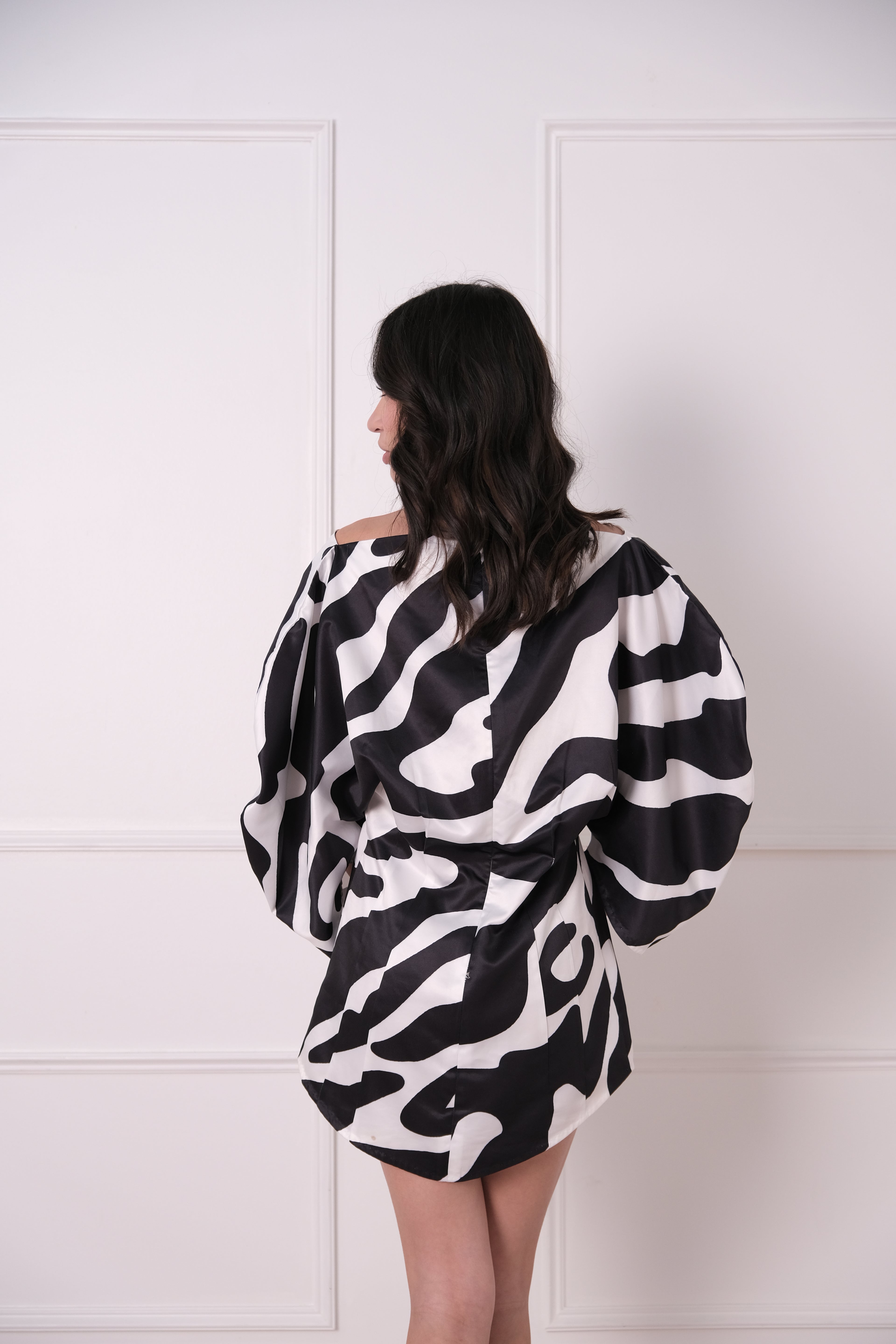 Mother Of All Jessica Zebra Print Puff Sleeve