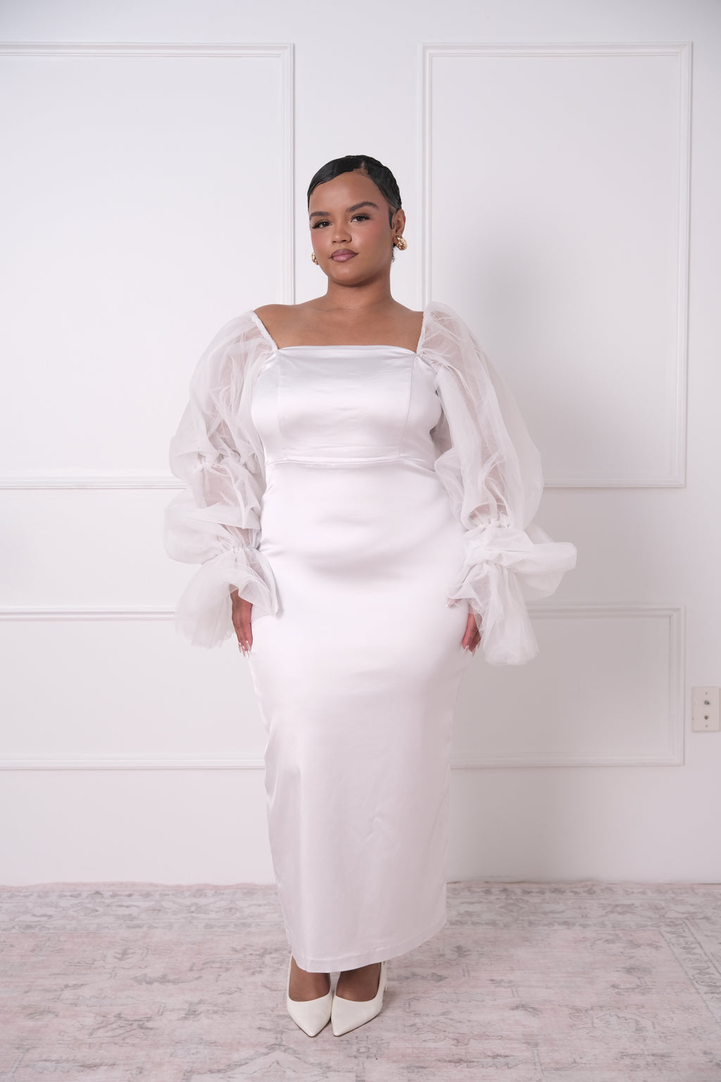 The Tulle Sleeve Midi