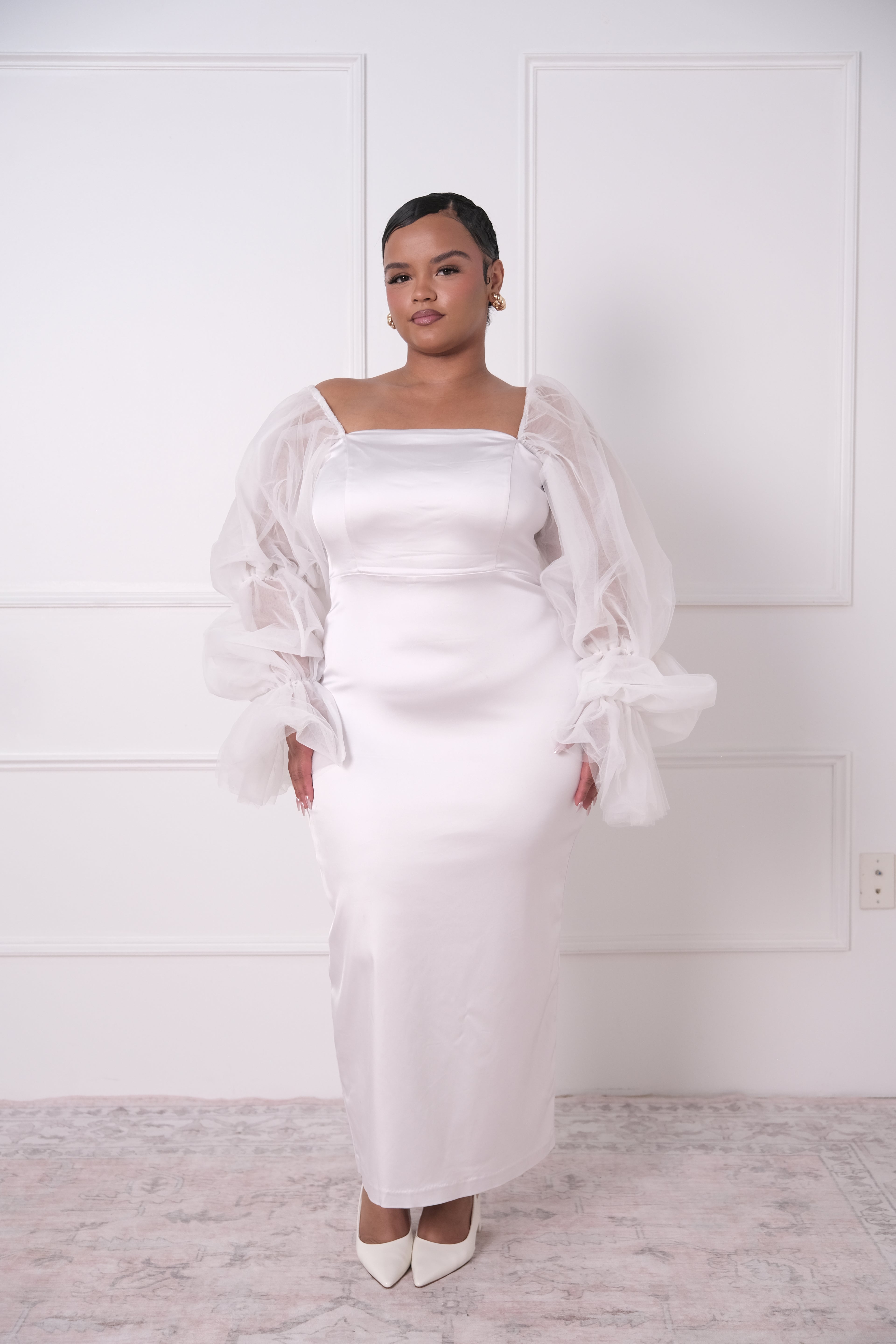 The Tulle Sleeve Midi