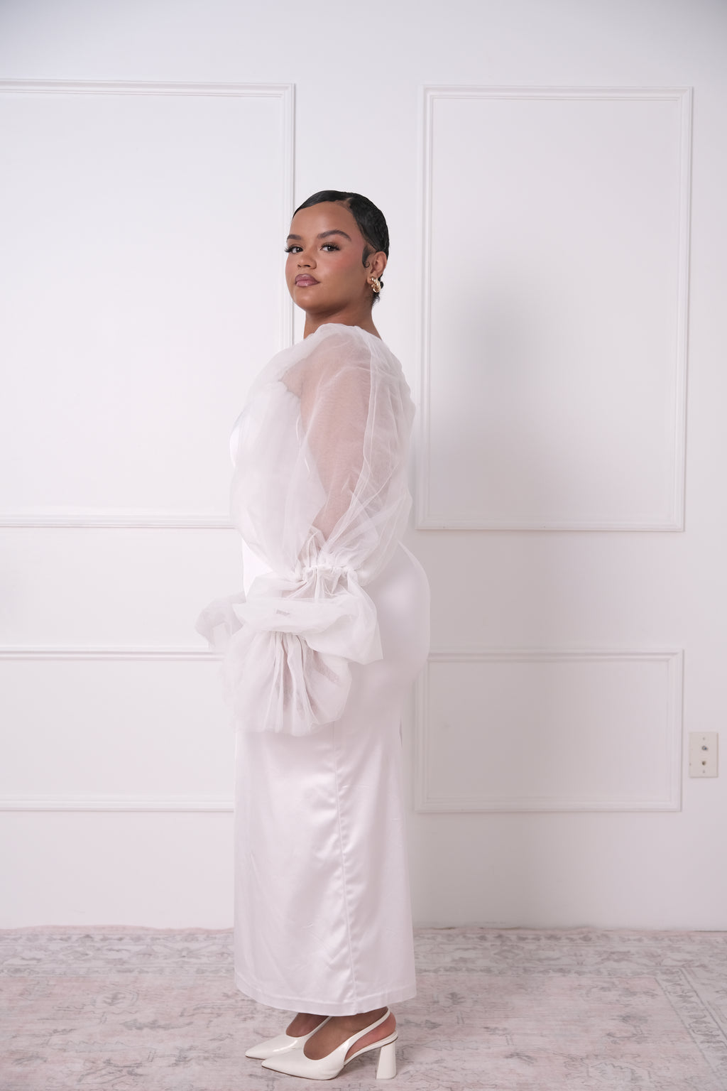 The Tulle Sleeve Midi