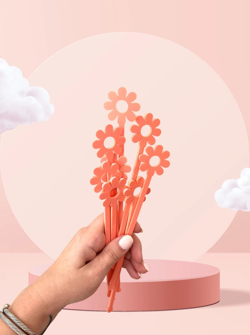Flower Power Swizzle Stir Sticks