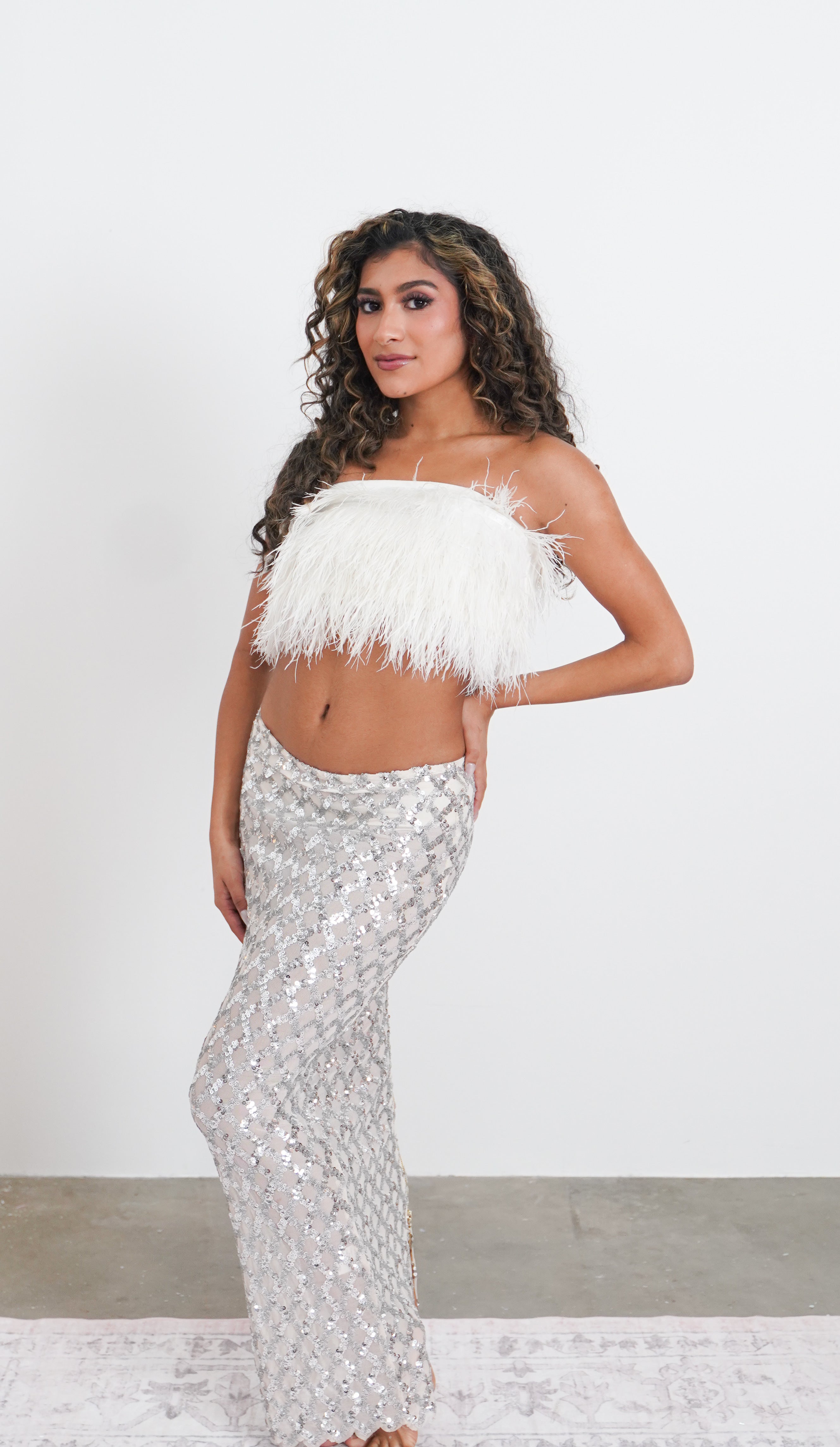 Featherlight Sequin Two-Piece Set