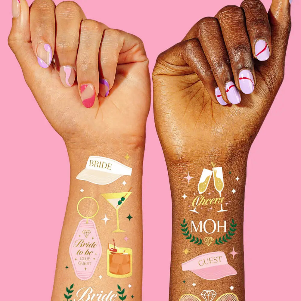 Bach Country Club Party Temporary Tattoos
