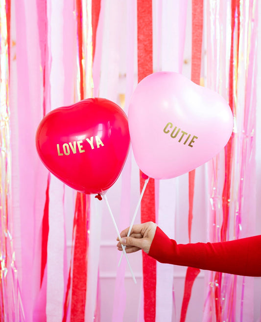 Valentine heart balloon set