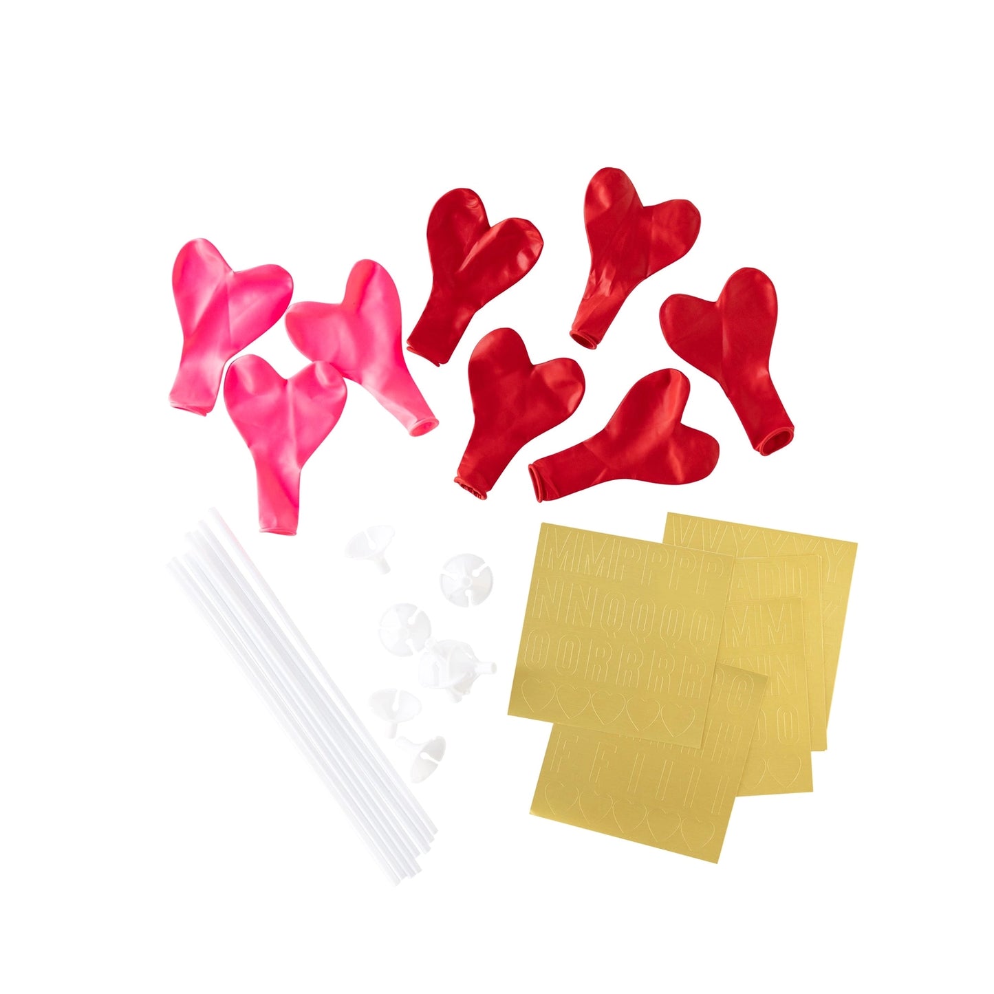 Valentine heart balloon set