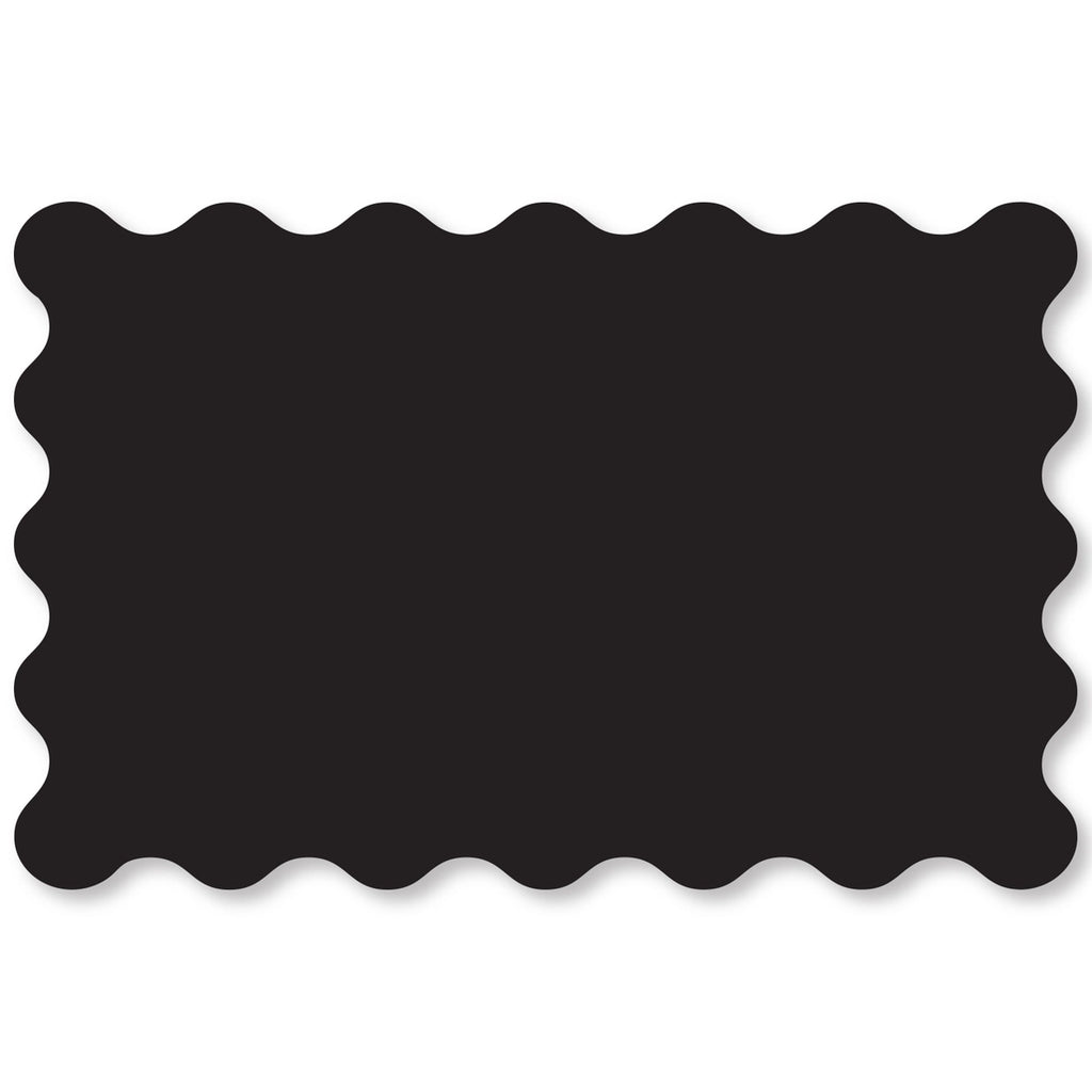 Black Wavy Edge Paper Placemats