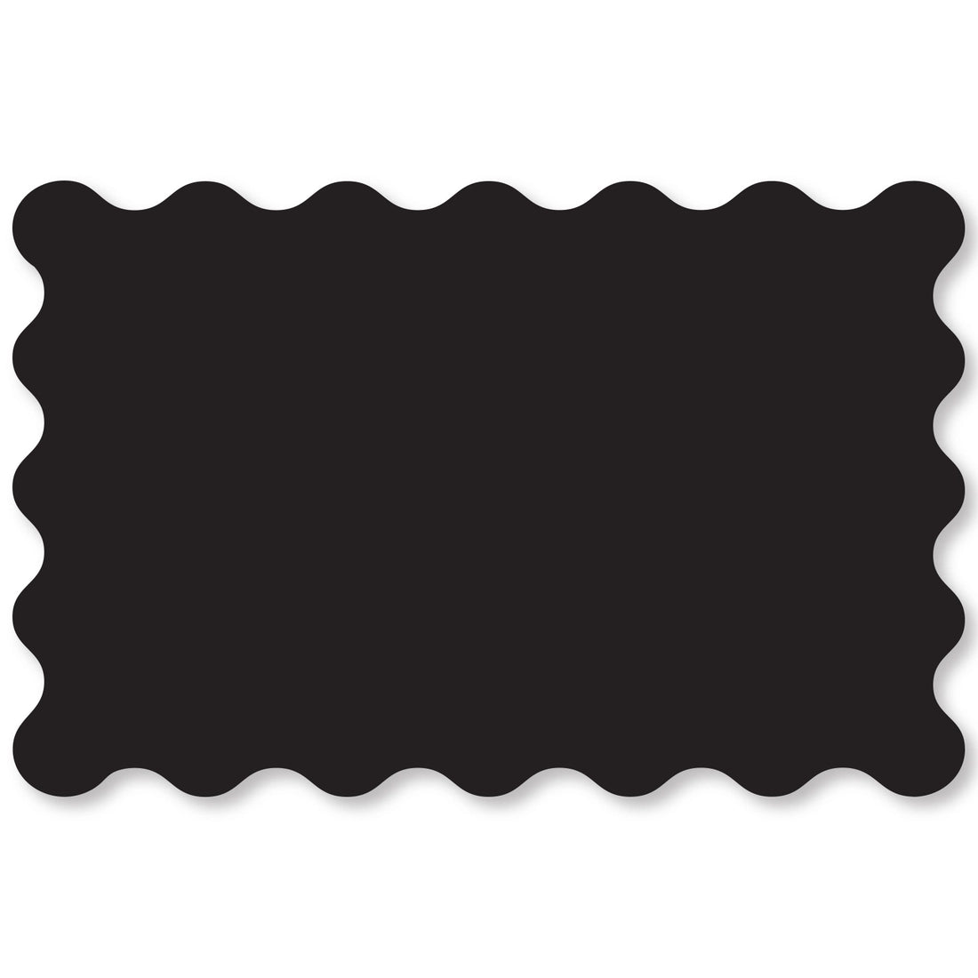 Black Wavy Edge Paper Placemats