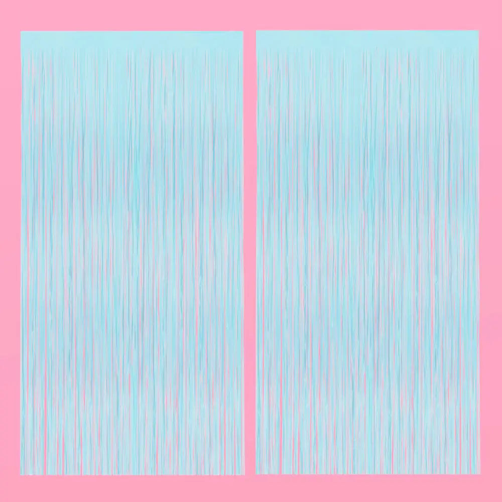 Matte Blue Party Curtain Decoration