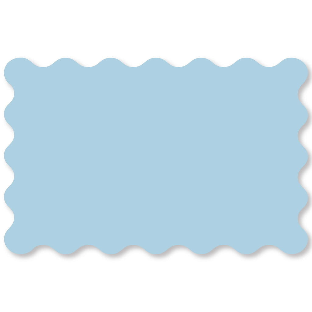 Something Blue Wavy Edge Paper Placemats