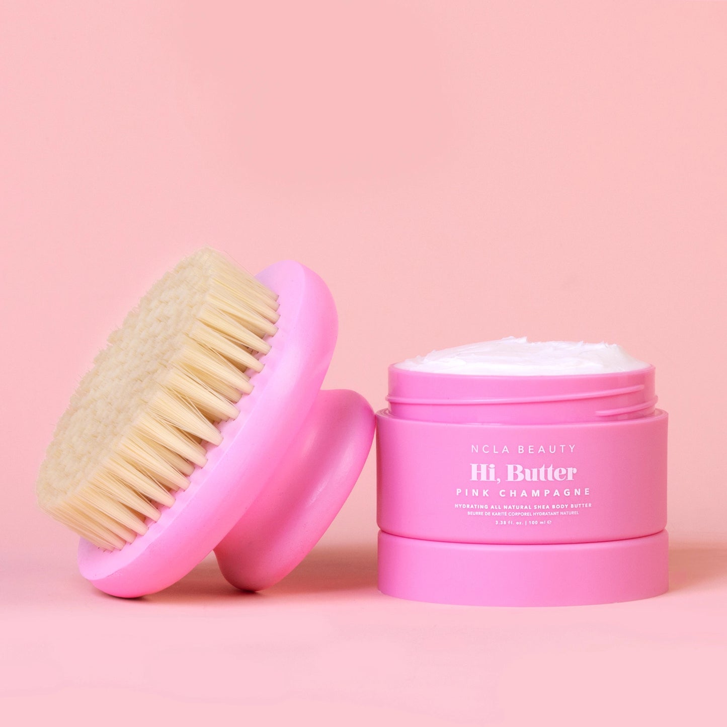 Buff & Butter Dry Brush + Body Butter Set - Pink Champagne