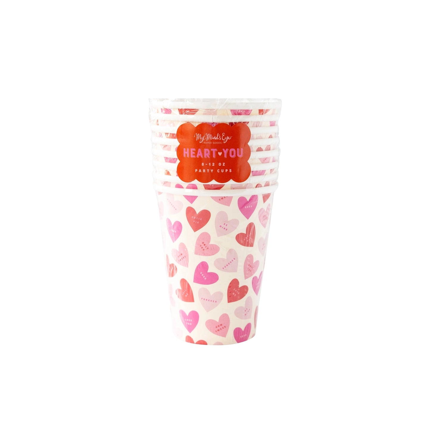 Hearts paper cups