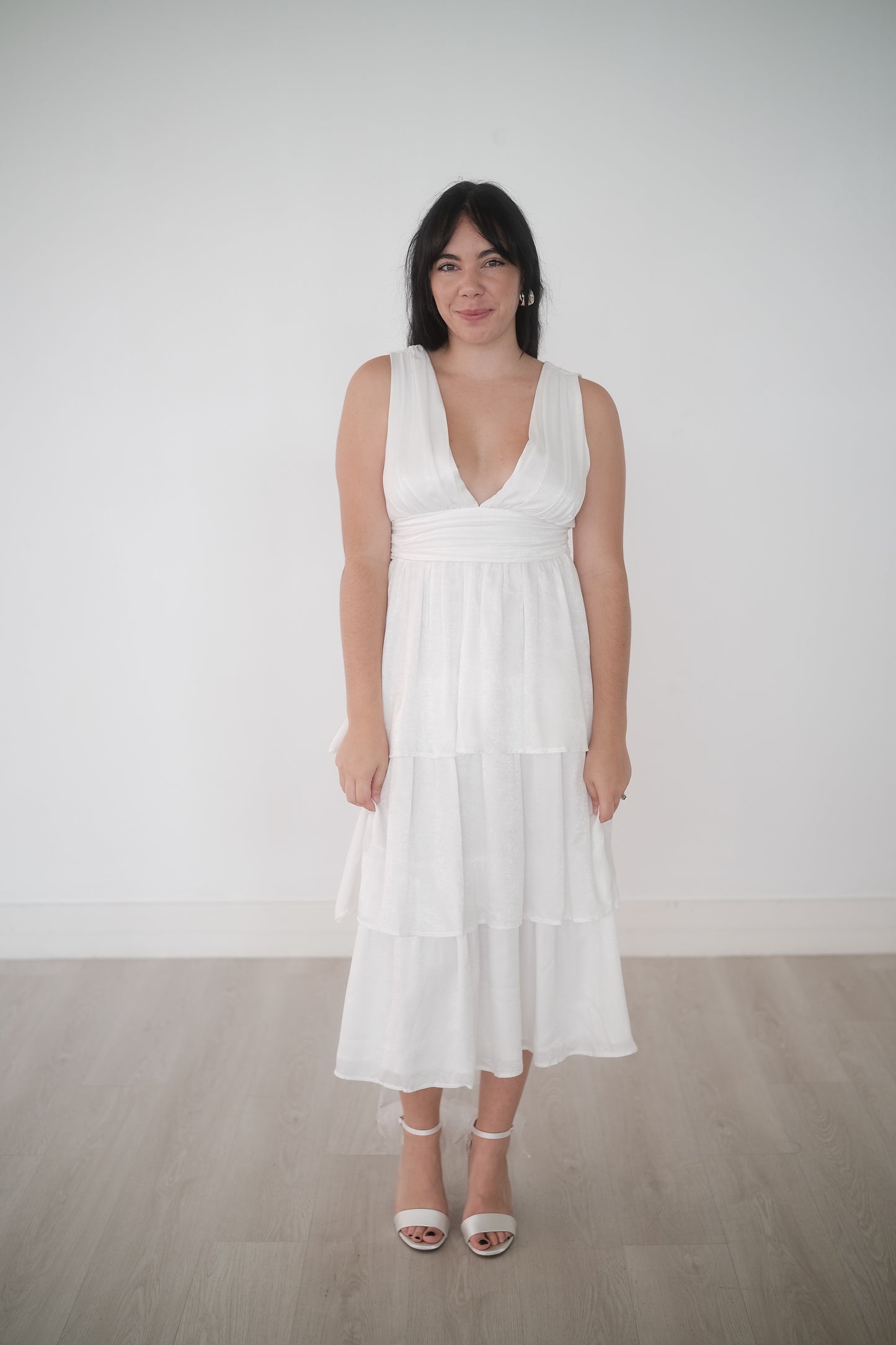 Sleeveless Tiered Midi Dress