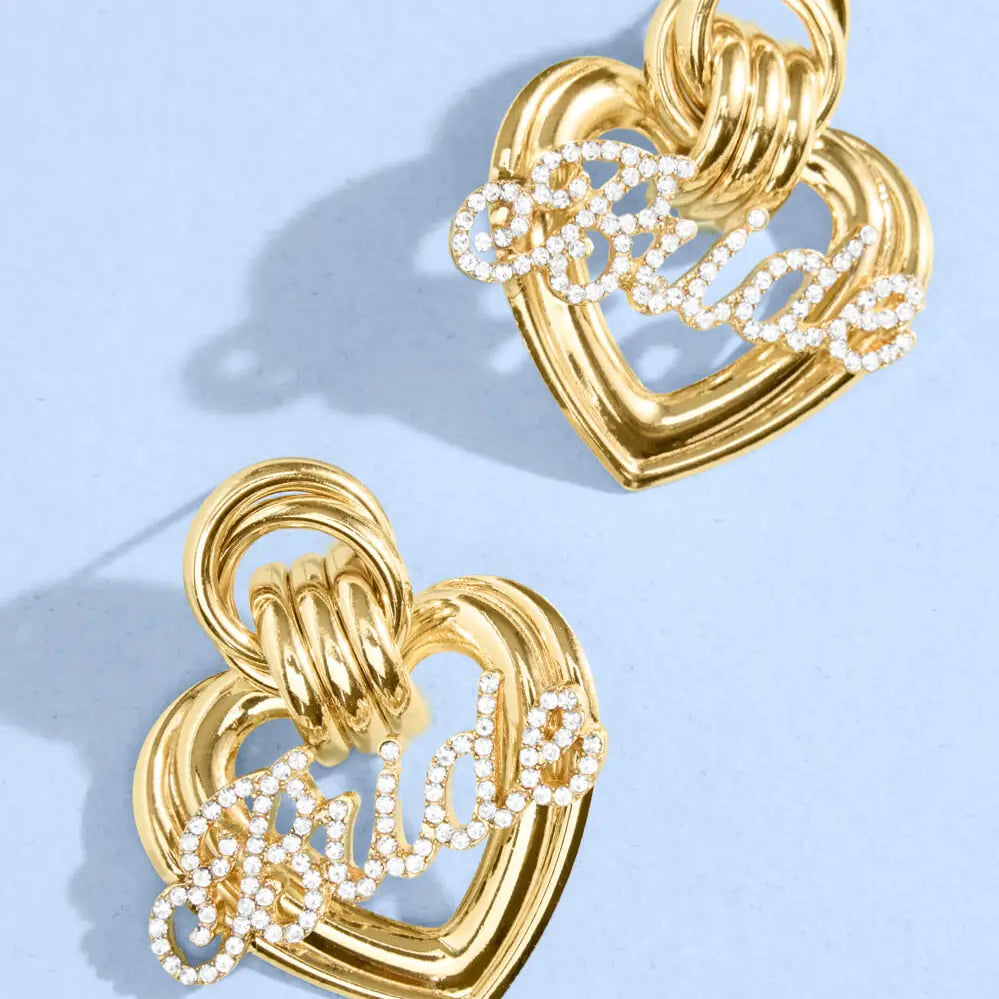 Heart of Gold Bride Earrings