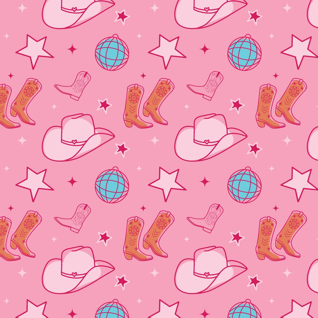 Cowgirl Disco Gift Wrap Sheet