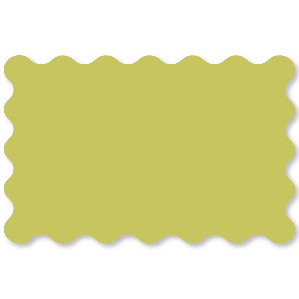 Chartreuse Green Wavy Edge Paper Placemats