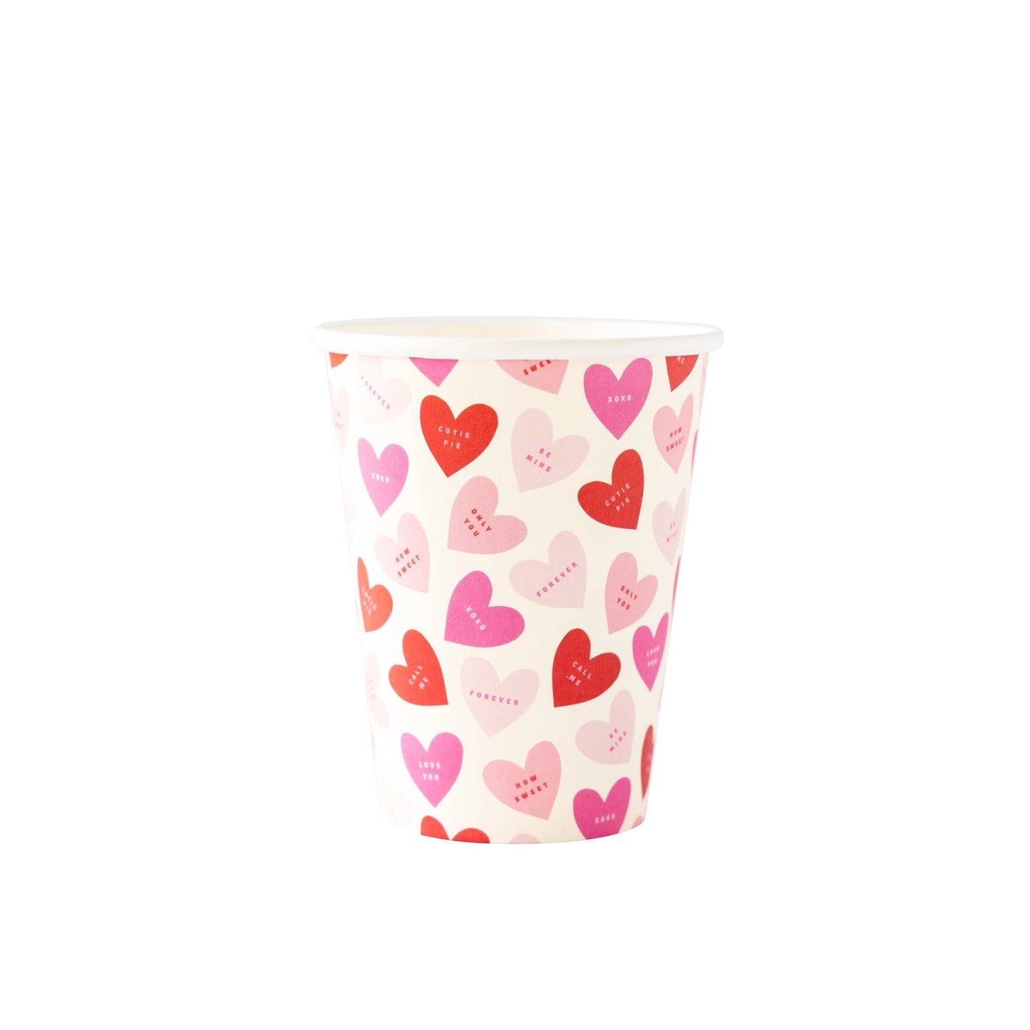 Hearts paper cups