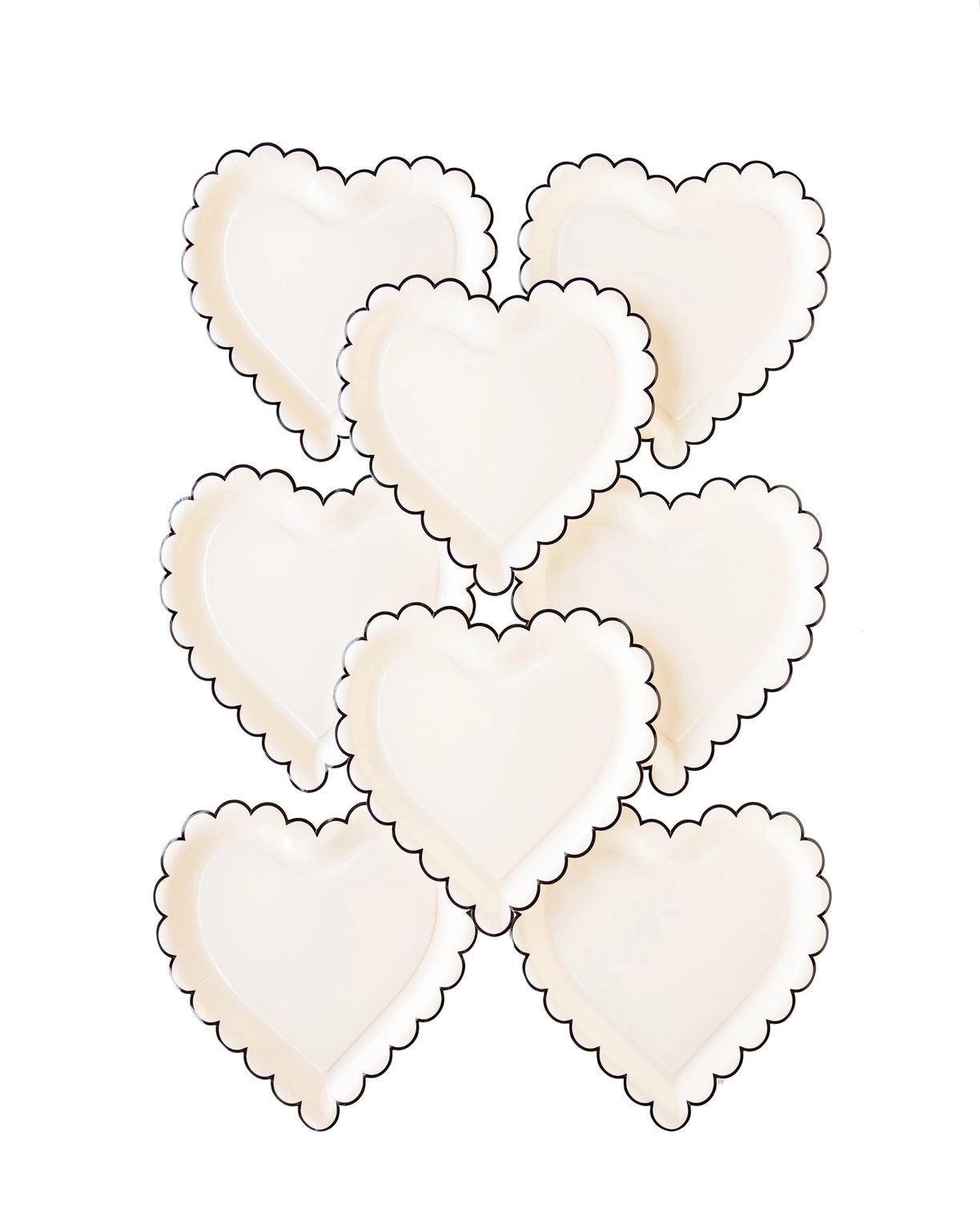 Scalloped Heart Paper Plate