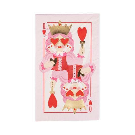 Queen of hearts dinner napkin