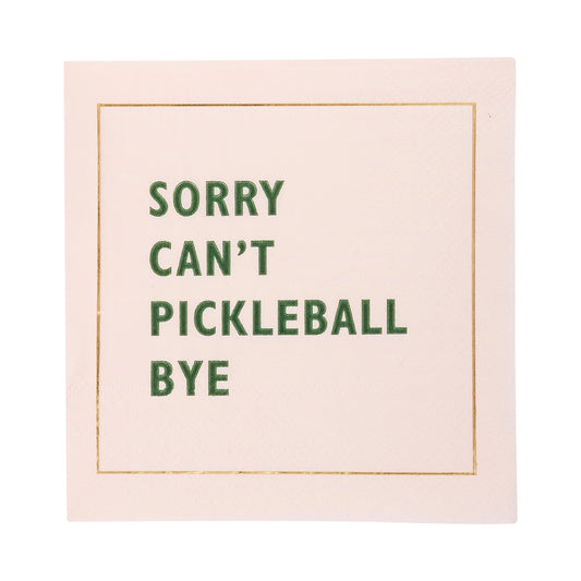 Pickleball Sayings Paper Cocktail Napkin Set