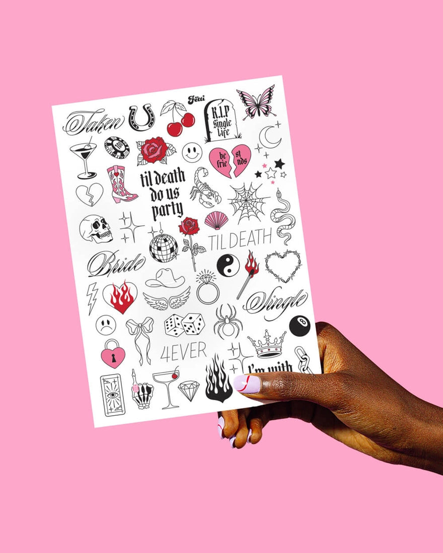 Till Death  Temporary Tattoos - Mixed Pack
