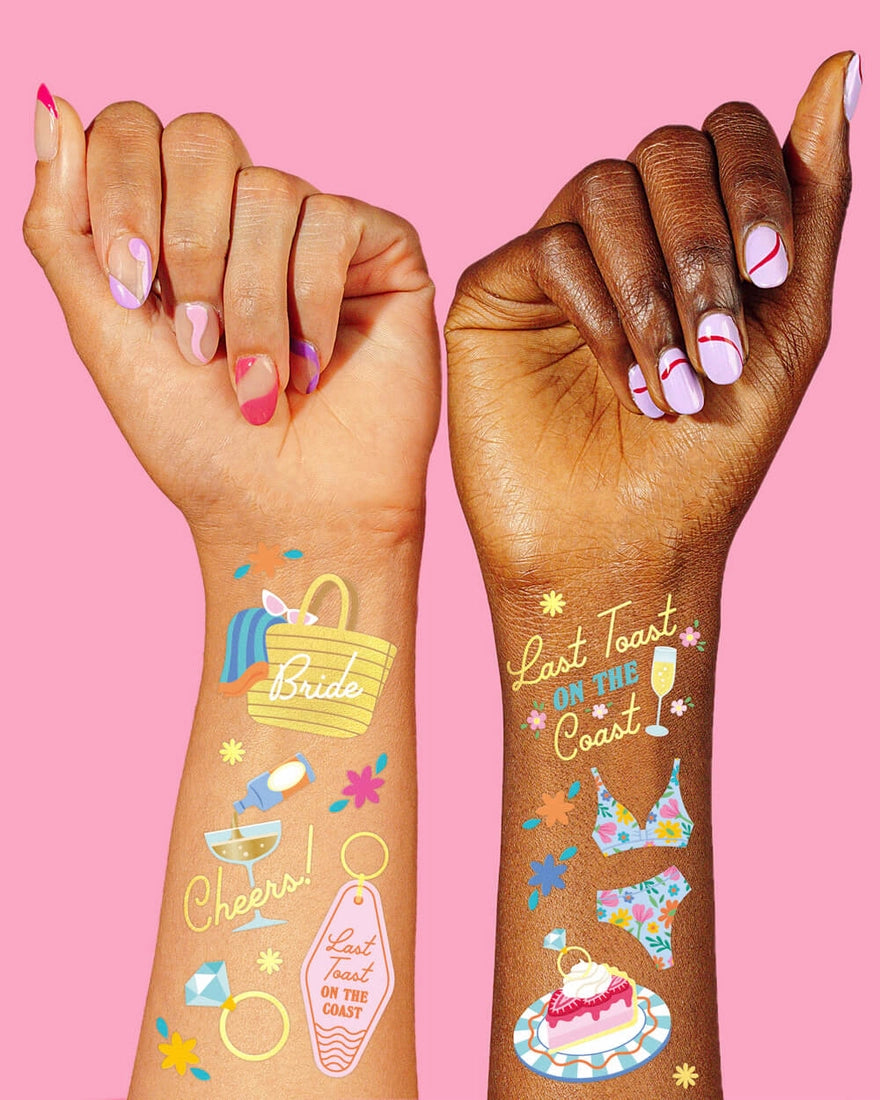 Last Toast On the Coast Temporary Tattoos