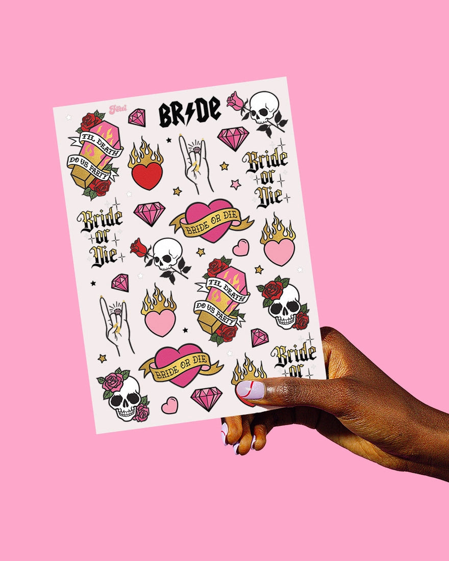 Bride of Die Temporary Tattoos